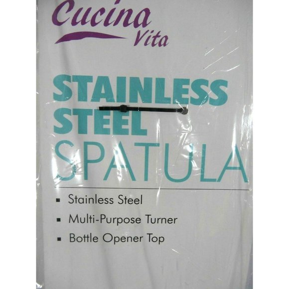 Cucina Vita Football Spatula Bottle Opener Stainless Steel Barbecue Tool 13-inch - Picture 3 of 3